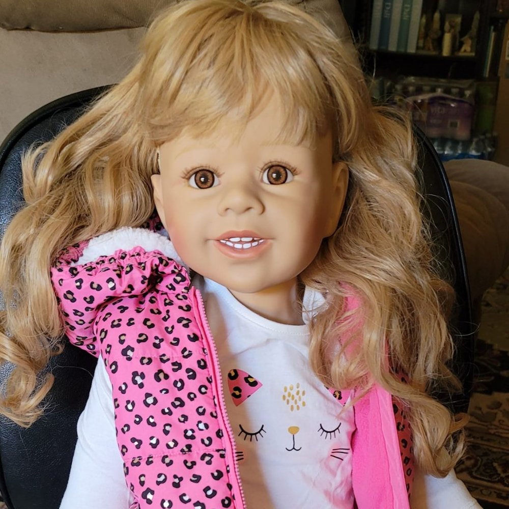 REALISTIC 40" (3 FEET++) REBORN TODDLER W/ 3 DESIGNER OUTFITS - 100% HANDPAINTED